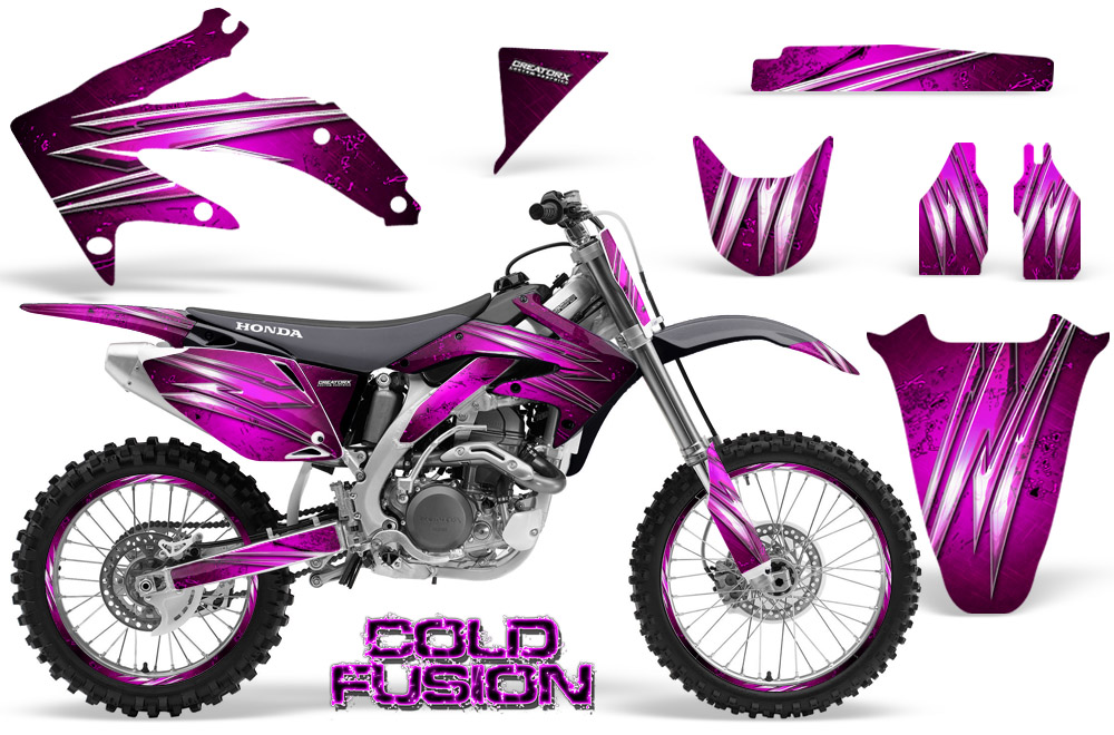 Honda CRF 450R 05-08 Graphics Kit Cold Fusion Pink NP Rims